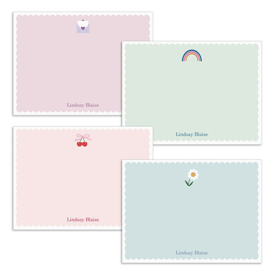 Charming Flat Note Card Collection