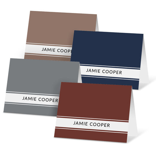 Signature Stripe Folded Note Card Collection