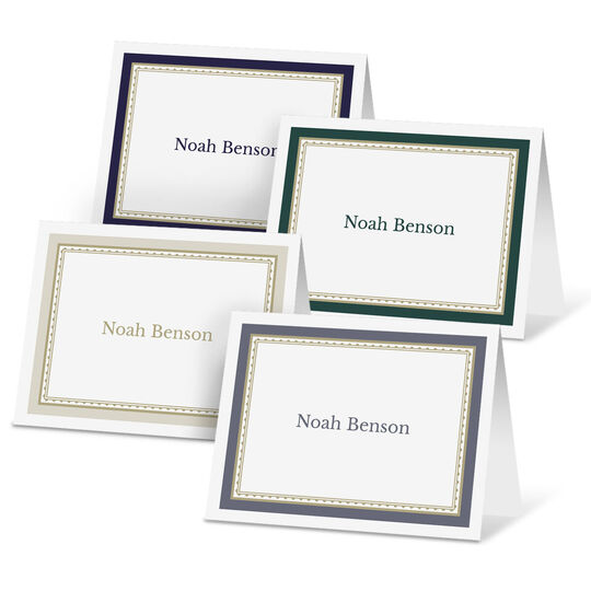 Traditional Border Folded Note Card Collection