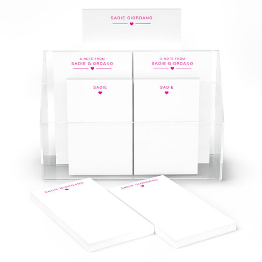 Mini Heart Notepad Set (7 Pads)