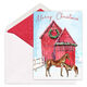 Red Barn Folded Holiday Cards Image 1 of 4