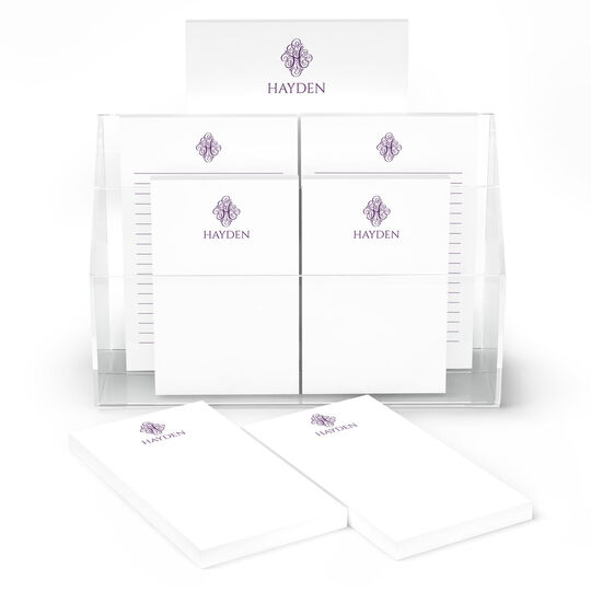 Ornate Script Initial Notepad Set (7 Pads)