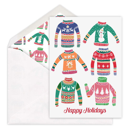 Ugly Sweater Folded Holiday Cards