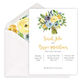 Yellow and Blue Roses Bouquet Invitations Image 5 of 5