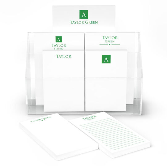 Classic Square Initial Notepad Set (7 Pads)