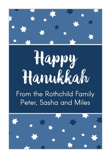 Starry Hanukkah Gift Stickers