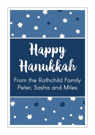 Starry Hanukkah Gift Stickers