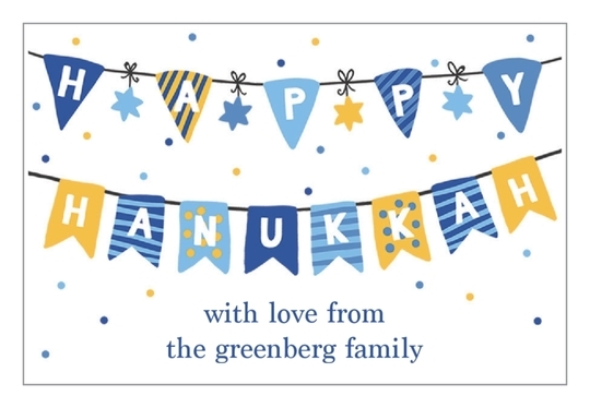Fun Hanukkah Streamers Gift Stickers
