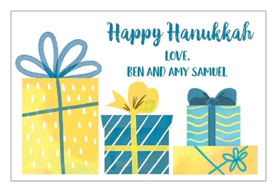 Hanukkah Presents Gift Stickers