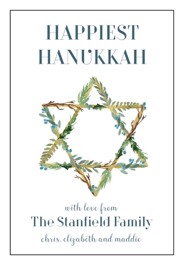 Vine Wrapped Star of David Gift Stickers