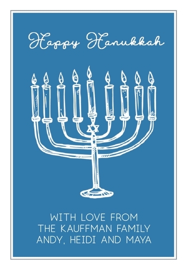 Sketched Menorah Gift Stickers