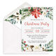 White Holiday Floral Invitations Image 1 of 2