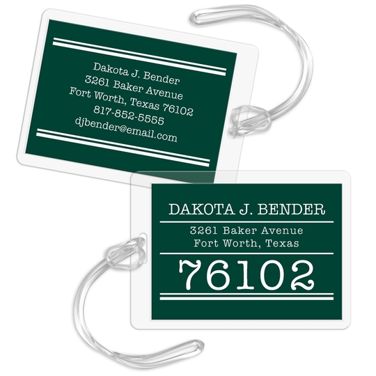 Big Zip Luggage Tags