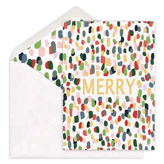 Colorful Specks Folded Holiday Cards