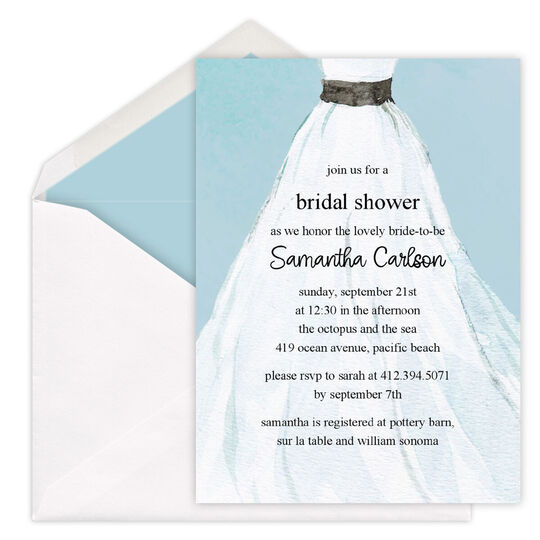Sashed Gown Invitations