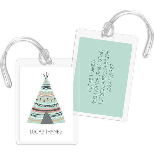 Desert Teepee Luggage Tags