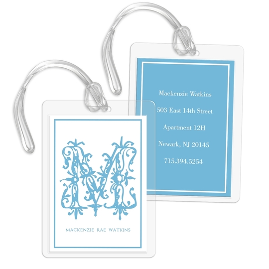 Vine Initial Luggage Tags