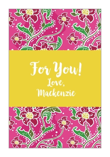 Pink Trellis Gift Stickers