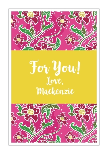 Pink Trellis Gift Stickers