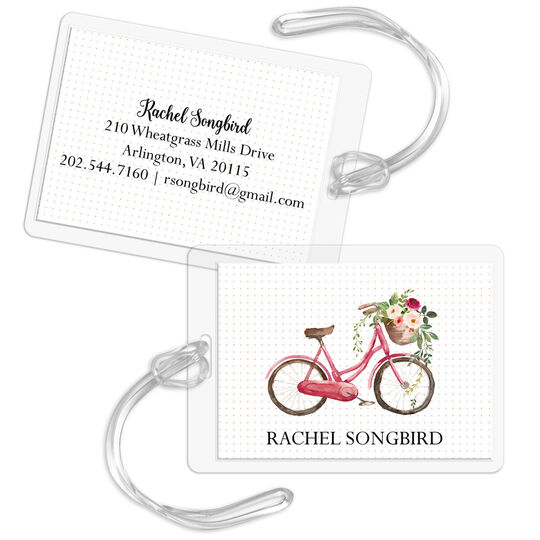 Red Bicycle Luggage Tags