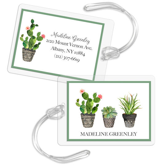 Southwest Potted Garden Luggage Tags