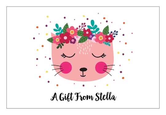Floral Kitty Gift Stickers