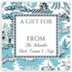 Blue Chinoiserie Square Gift Stickers in a Jar Image 2 of 2