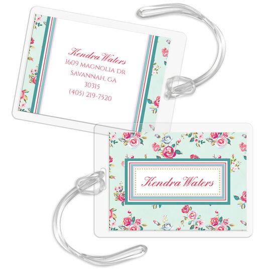 Delicate Roses Luggage Tags