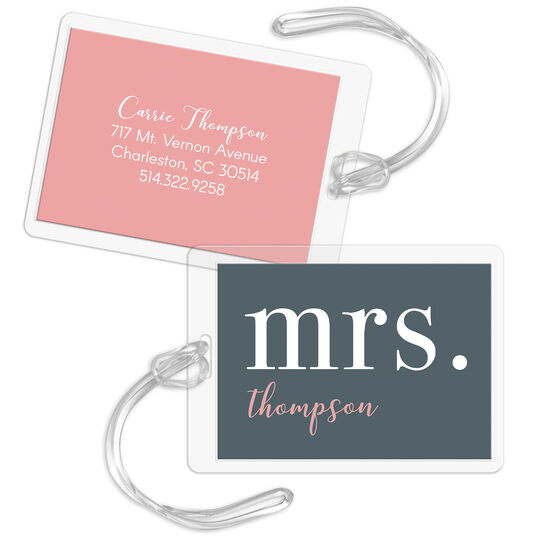 Bold Mrs. Luggage Tags