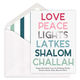 Foil Love Peace Lights Flat Holiday Cards Image 4 of 4
