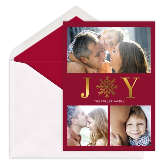 Joy Foil Holiday Photo Cards