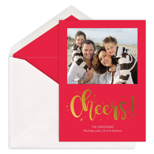 Foil Cheers! Holiday Photo Cards
