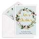 Pinecone Wreath Foil Flat Holiday Cards Image 1 of 3