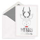 Holiday Deer Foil Folded Holiday Cards Image 1 of 5