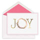 Foil Joy Wreath Folded Holiday Cards Image 1 of 6