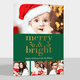 Colorful Merry & Bright Foil Photo Cards Image 3 of 3