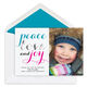 Turquoise Peace Love and Joy Foil Photo Cards Image 3 of 4