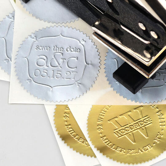 Serrated Edge Round Embosser Seals