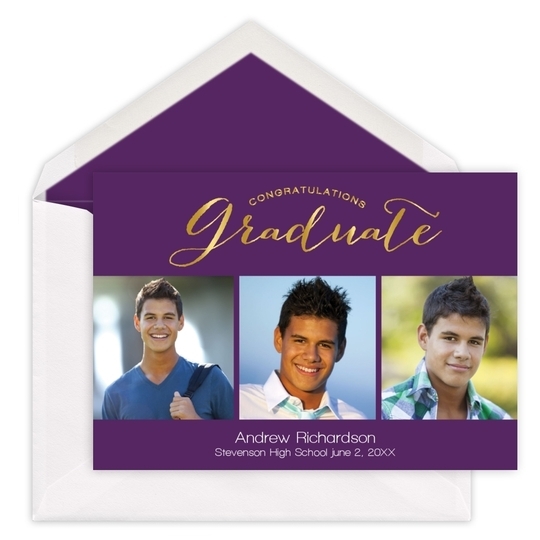 Foil Congratulations Graduate Photo Graduation Announcements