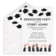 Black Sleeves Hat Toss Graduation Party Invitations Image 1 of 4