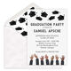 Black Sleeves Hat Toss Graduation Party Invitations Image 4 of 4