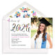 Floral Class of Photo Graduation Invitations Image 3 of 3