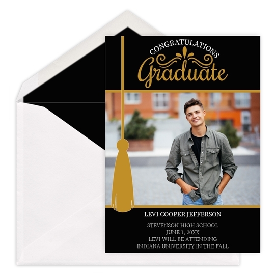 Tassel Photo Graduation Announcements