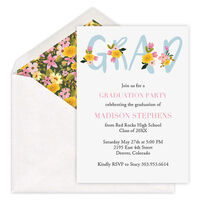 Floral Grad Invitations