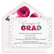 Floral Foil Confetti Graduation Invitations Image 1 of 5