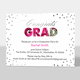 Floral Foil Confetti Graduation Invitations Image 5 of 5