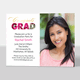 Foil Floral Photo Graduation Invitations Image 4 of 5