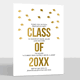 Foil Graduation Cap Confetti Invitations Image 4 of 5