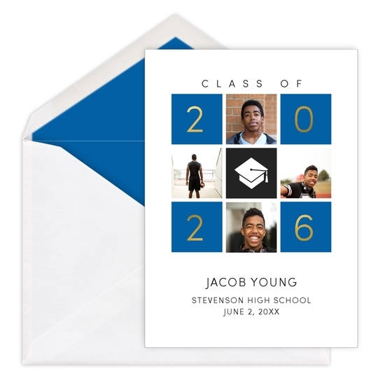 Foil Graduation Block Photo Announcements