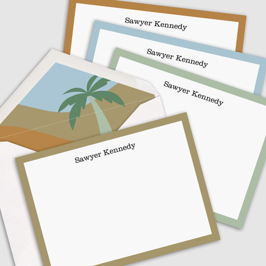 The Palm Desert Border Flat Note Cards Collection